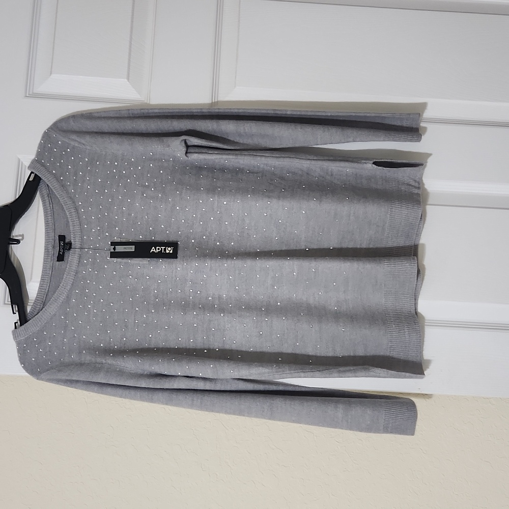 New Women's Apt 9 Gray PM Sweater